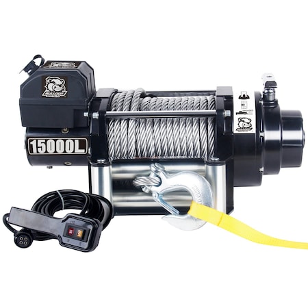 Bulldog Winch 15000lb HD Wire Rope 10063
